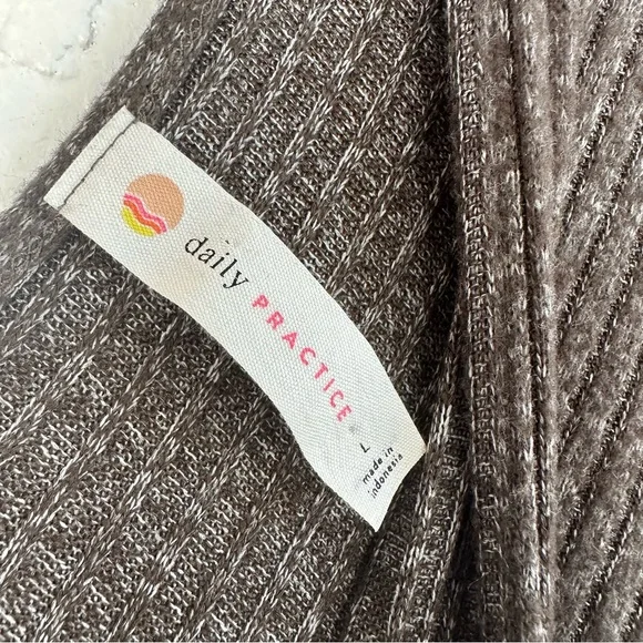 ANTHROPOLOGIE Daily Practice Dress Size Large Barre Midi Ribbed Long Sleeve - Picture 11 of 11